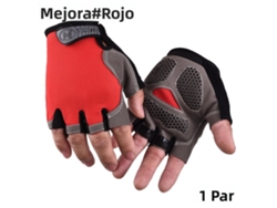 (upgraded Red S) Guantes De Ciclismo Unisex, Antideslizantes, Amortiguadores, Diseño De Medio Dedo, Acolchado De Gel.