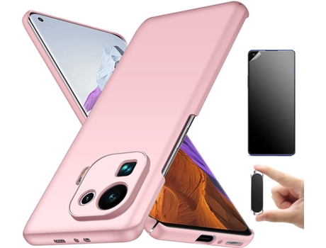 Kit Carcasa, Protector y Soporte Xiaomi Mi 11 Pro Ultimatte Turtleshell Rosa