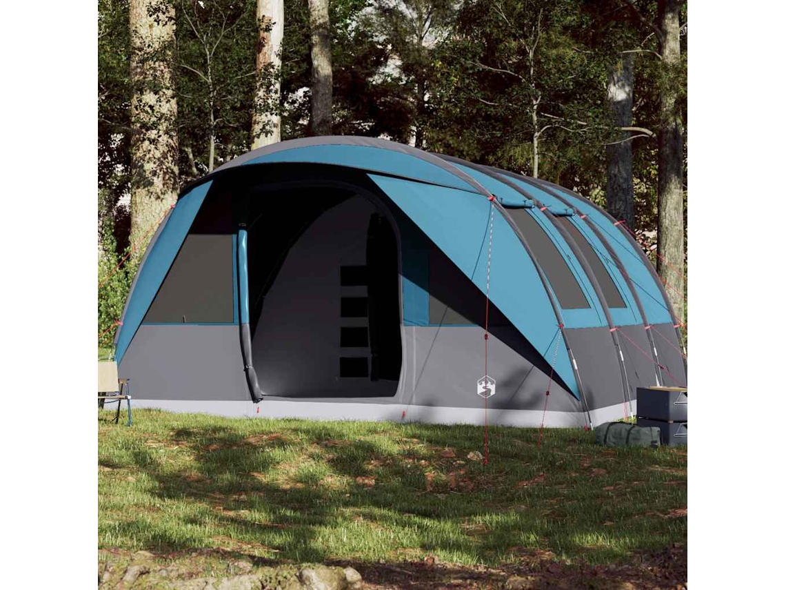Tienda De Campaña Familiar Túnel 7 Personas Impermeable Azul