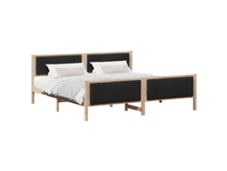 Maison Exclusive - Estructura De Cama Con Cabecera Marrón Y Negro 200 X 200 Cm