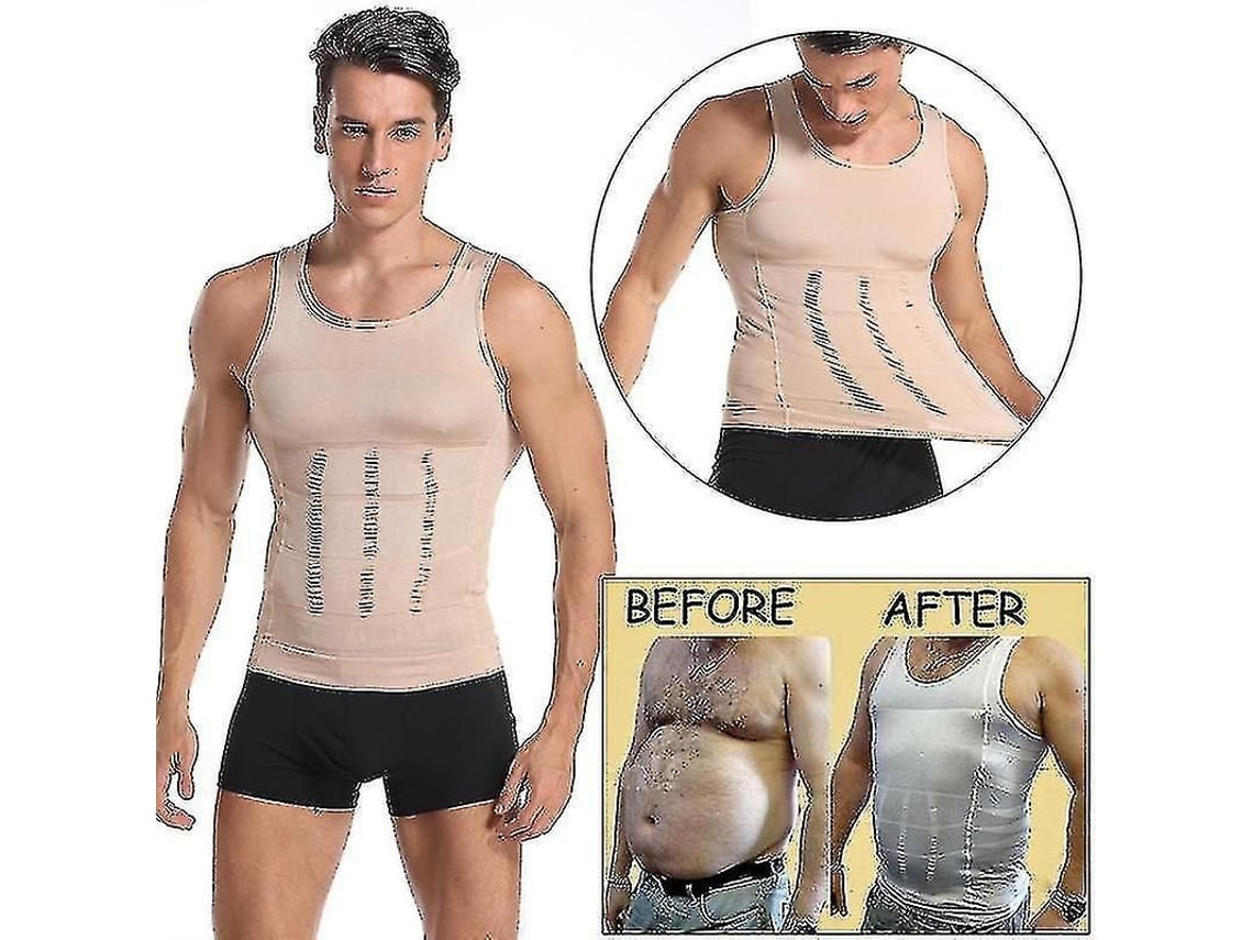 2026-camiseta De Compresión Para Ginecomastia Hombre Entrenador De Cintura Control Abdominal Postura Fitness
