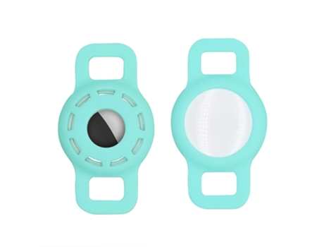 Funda protectora Compatible con Airtag, rastreo GPS, accesorios para perros y gatos, funda de piel para Collar de silicona, verde menta ZMDECQNA