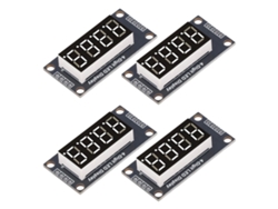 2026as-4 Conjuntos Módulo de pantalla de tubo digital LED 4 dígitos 7 segmentos 0.36in Chip de control Tm1637 Blanco Mra110a