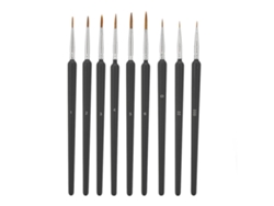 Conjunto de Pincéis Finos Profissionais Rebe-set para Pintura em Miniatura, Kit de Pincéis para Crianças