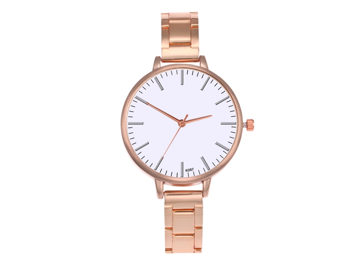 Reloj De Lujo Para Mujer Con Brazalete De Acero, Reloj Analógico De Cuarzo Color Oro Rosa.