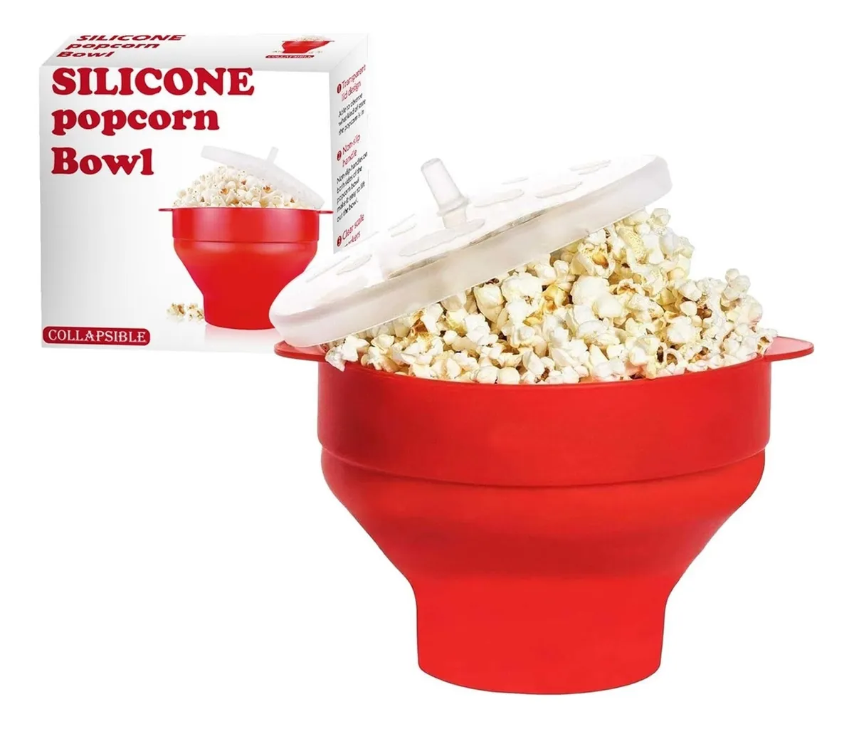Cuenco de silicona plegable, cuenco para palomitas de maíz, Cavayotoy