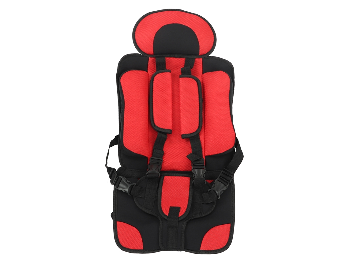 Silla De Seguridad Infantil Plegable Y Ajustable Con Arnés De 5 Puntos - Roja