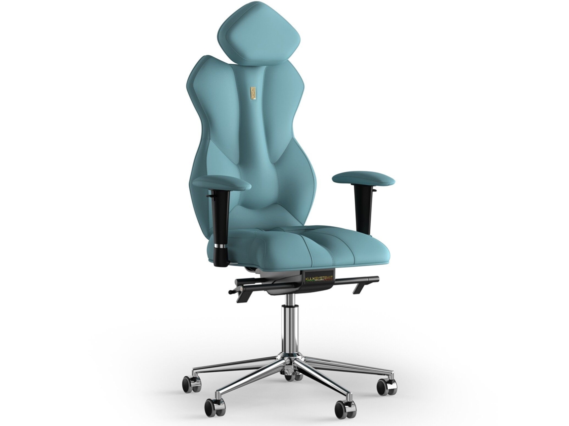 Silla de Escritorio Ergonomica KULIK Royal PU Cuero (Azul -130x50x50cm)