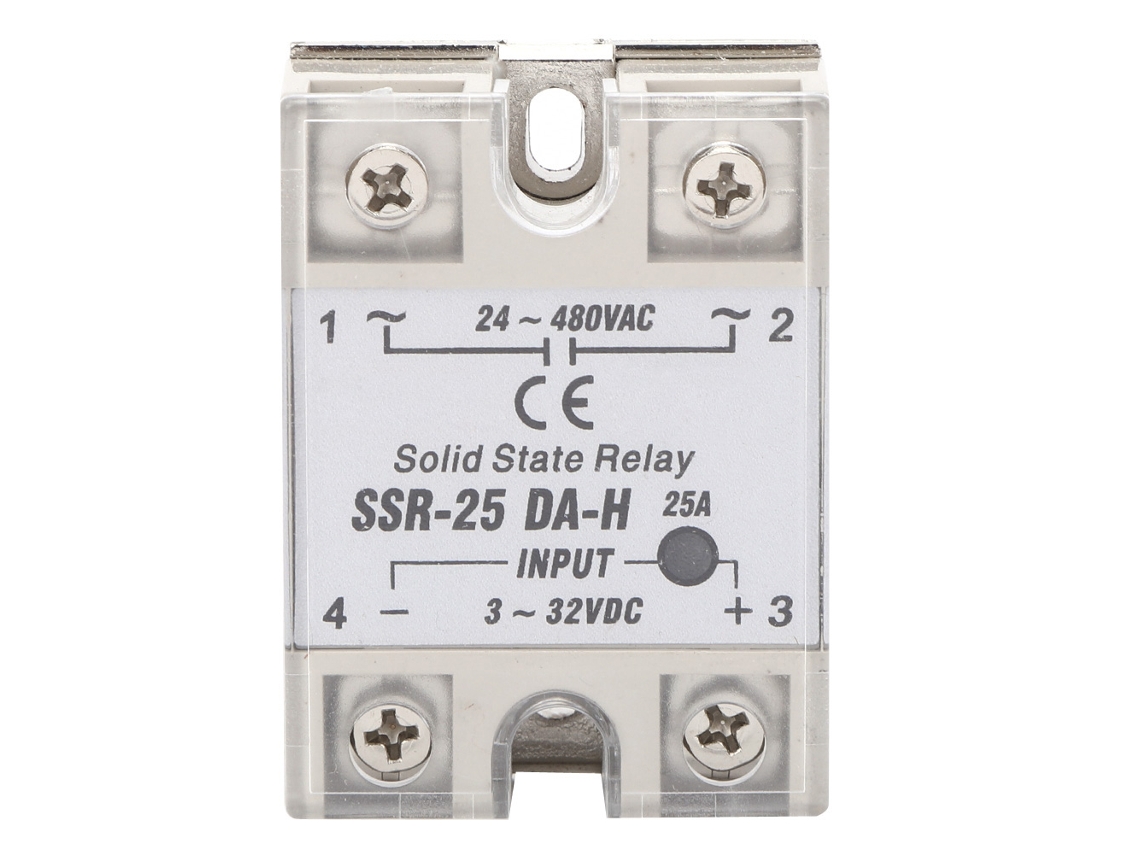2026velora-Relé Interruptor de estado sólido sin contacto CC CA SSR con placa disipadora de calor de aluminio SSR-25A DA H