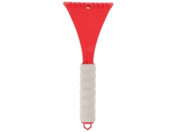 Pala Para Nieve De Parabrisas De Coche Con Mango Ergonómico, Rascador De Hielo Portátil Y Seguro De Eva, Rojo.