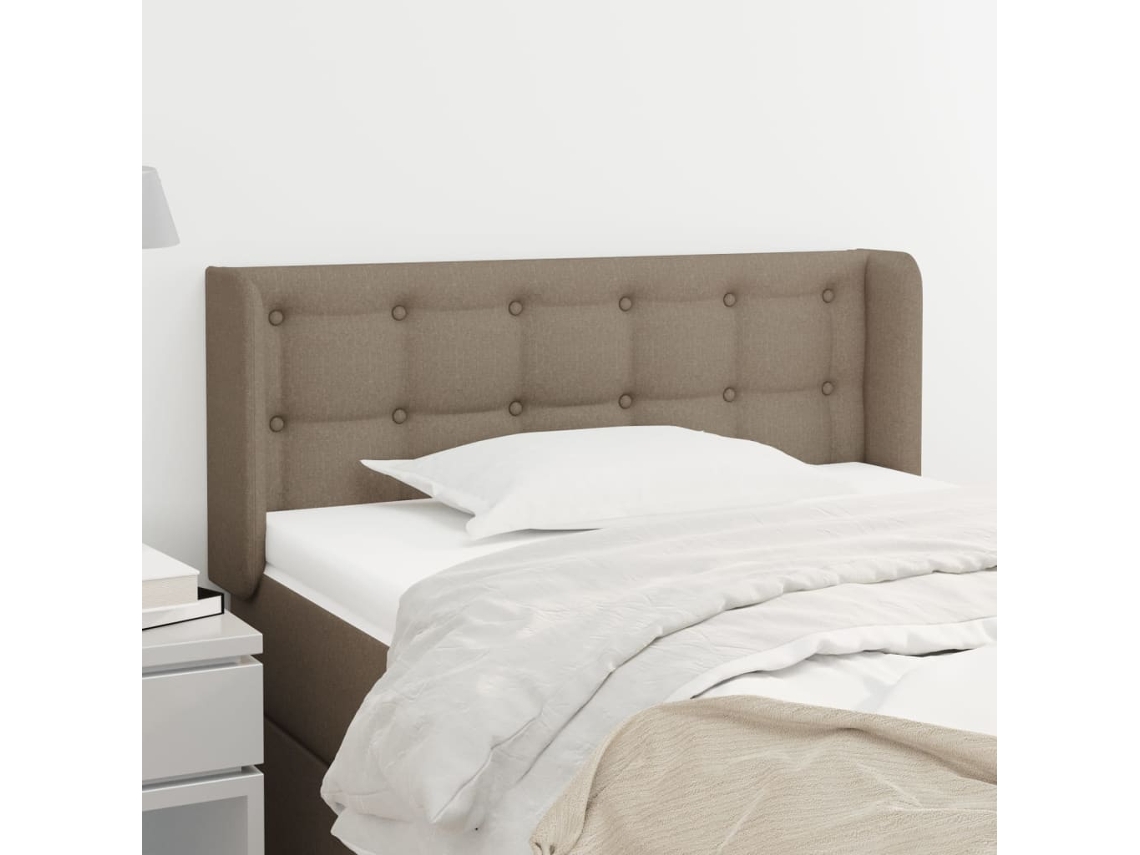Cabecero De Tela Gris Taupe 93x16x78/88 Cm