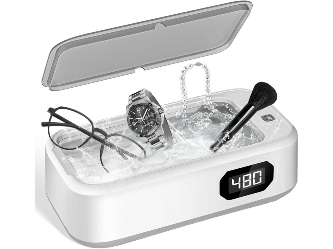 Limpiador Ultrasónico De Anillos Y Joyas, 700 Ml (25 Oz), 50 W, Máquina De Limpieza Ultrasónica Profesional Portátil (blanca)