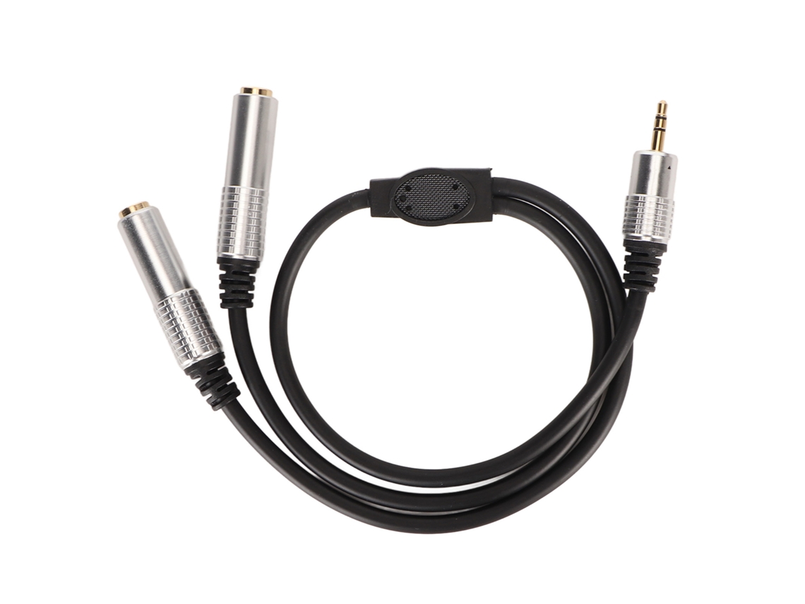 Cable Divisor En Y De 3,5 Mm Macho A 2 X 6,35 Mm Hembra, Plug And Play, 0,5 M (1,6 Pies) Para Micrófono Y Altavoz.