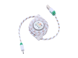 Cable De Datos Y Carga Retráctil Trenzado De Nailon Usb Para Samsung Htc Lg