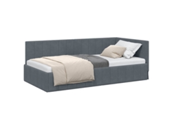 Cama Individual | Estructura De Cama En Esquina Gris Oscuro 100 Cm X 200 Cm