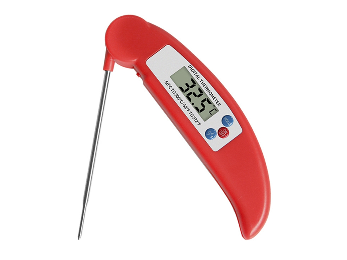 Termómetro Digital Para Carne Barbacoa Termómetro Electrónico Sonda Súper Larga Para Cocina -50 300C Rojo CHRUI