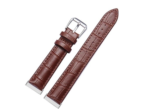 Correa De Reloj Inteligente Para Fitbit Versa 3/Sense, Correa De Reloj De Cuero Genuino Marrón Con Textura De Cocodrilo Universal VENISYMLIS