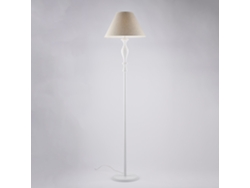 Cascina - Lámpara De Pie En Madera Y Hierro Blanco 1 Luz Y Pantalla D.45 .183 - Ø45 - Bl265-ph-bco