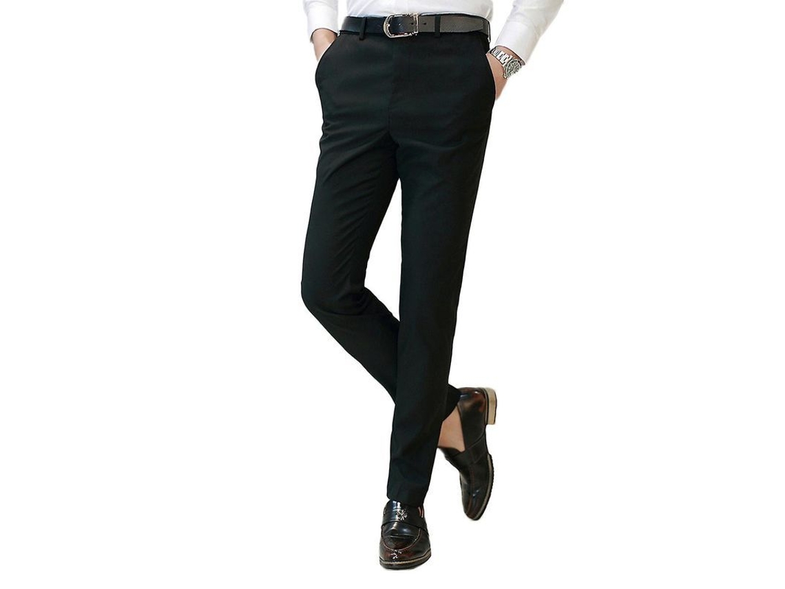 Pantalones De Traje Cloudstyle Para Hombre De Corte Recto Talla 3xl Negro 3xl Negro