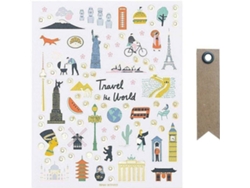Set 260 Pegatinas YOUDOIT Monumentos del Mundo (25 x 15,5 x 0,5 cm)