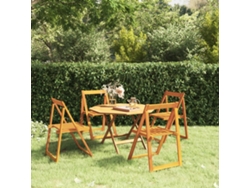 Sillas de jardín plegables (4 unidades), madera maciza de acacia, DKD HOME DECOR
