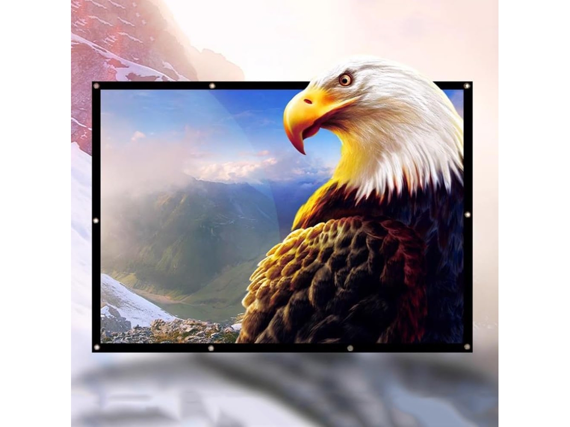 Pantalla De Proyección Para Interiores Y Exteriores De 60", 80", 150", 200", 250", Portátil, Formato 16:9,