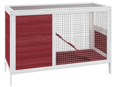 Conejera de madera maciza de pino mocha 103x44x69.5 cm VIDAXL