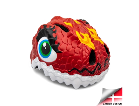 Casco de bicicleta para niños Dragón rojo CRAZY SAFETY Certificado EN1078
