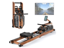 Máquina de remo JASPORT M1 para casa, plegable, madera FSC, tanque 20 L, LCD, Bluetooth, Kinomap, hasta 150 kg