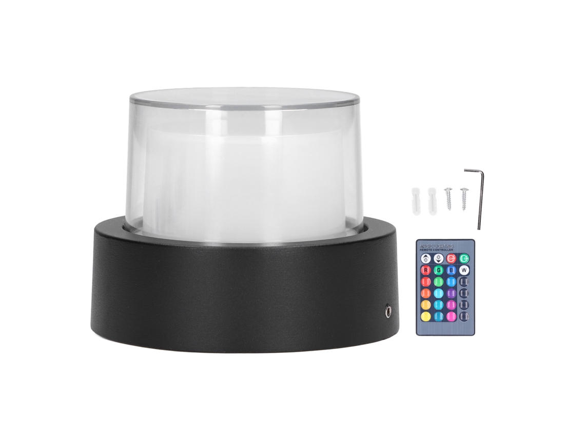 2026-luz De Pared Rgb Redonda 5w Ac85-265v Impermeable Led Acrílico Con Control Remoto Para Escaleras Y Baños