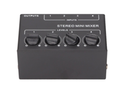 Misturador Passivo Cx400 4 Canais Estéreo Profissional Para Instrumentos Cd Players Tape Players