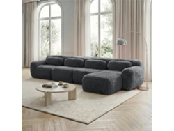 Sofá Modular En L 4 Plazas - Sin Montaje, Chaise Longue - Gris