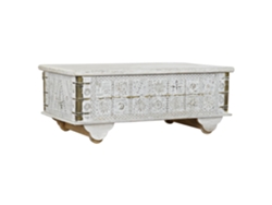 Mesa Centro Mango Metal Decape Blanco 115x60x45cm