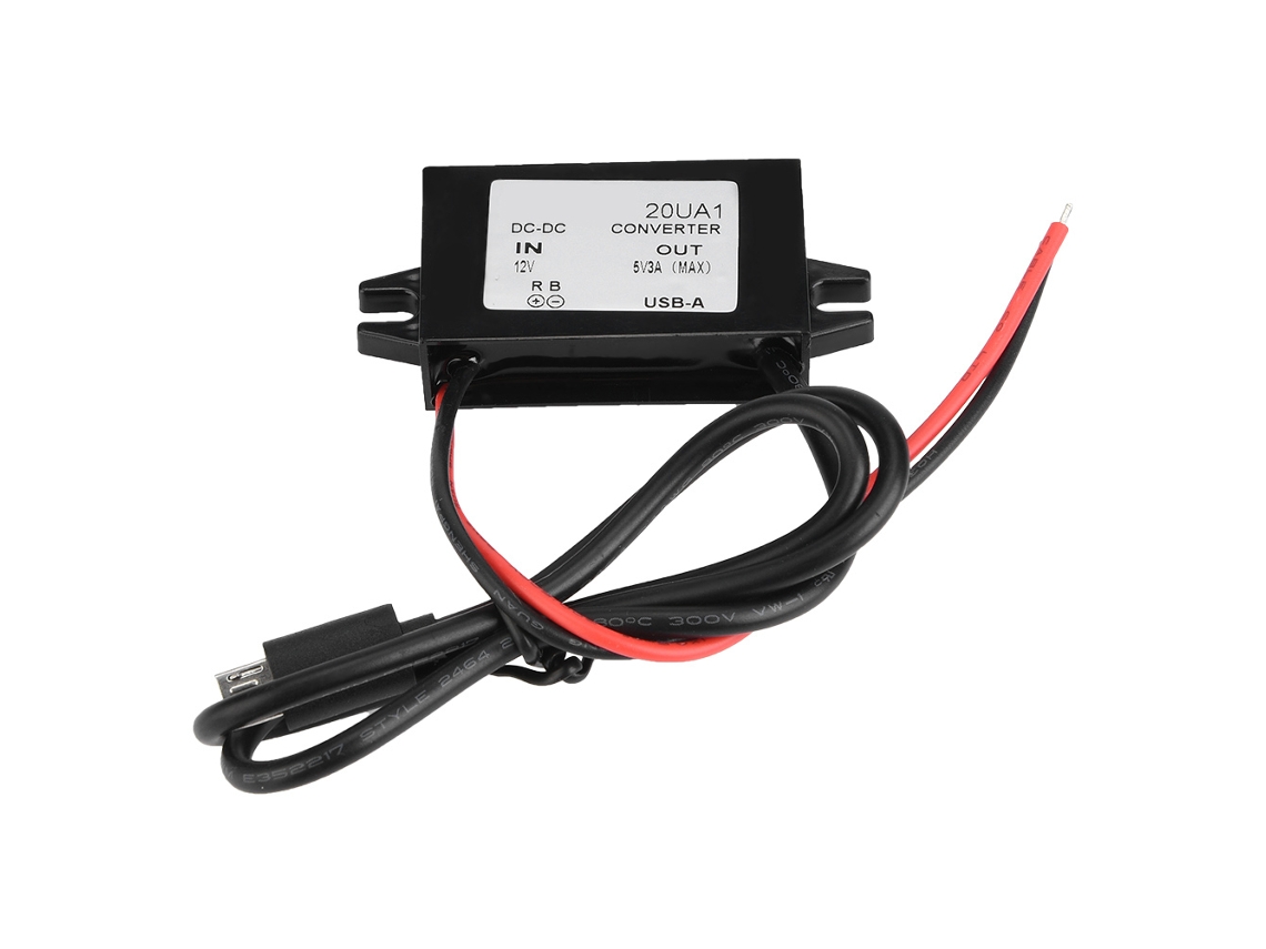 Módulo Convertidor De Potencia Usb-a Buck Step Down De 12 V A 5 V 3 A Con Protección