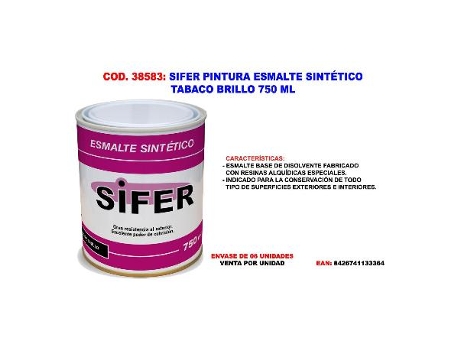 Sifer pintura esmalte sintetico tabaco brillo 750 ml