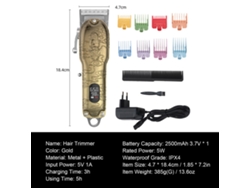 Kit Portátil Recargable Bestauty Para El Cuidado Del Cabello Con Tijeras De Precisión Y Peines Limitadores Usb.
