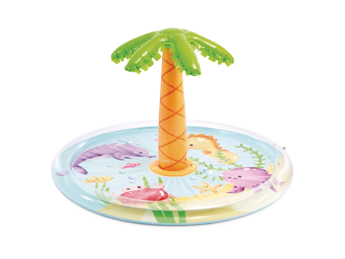 Intex Piscina Infantil Hinchable Spray Palmera Con Rociador De Agua