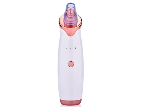 Aspirador de Puntos Negros para Extractor de Acné y Sebo Facial con Cables USB 5 Puntas y Filtro Recargable Esponja Oro AUJEZON