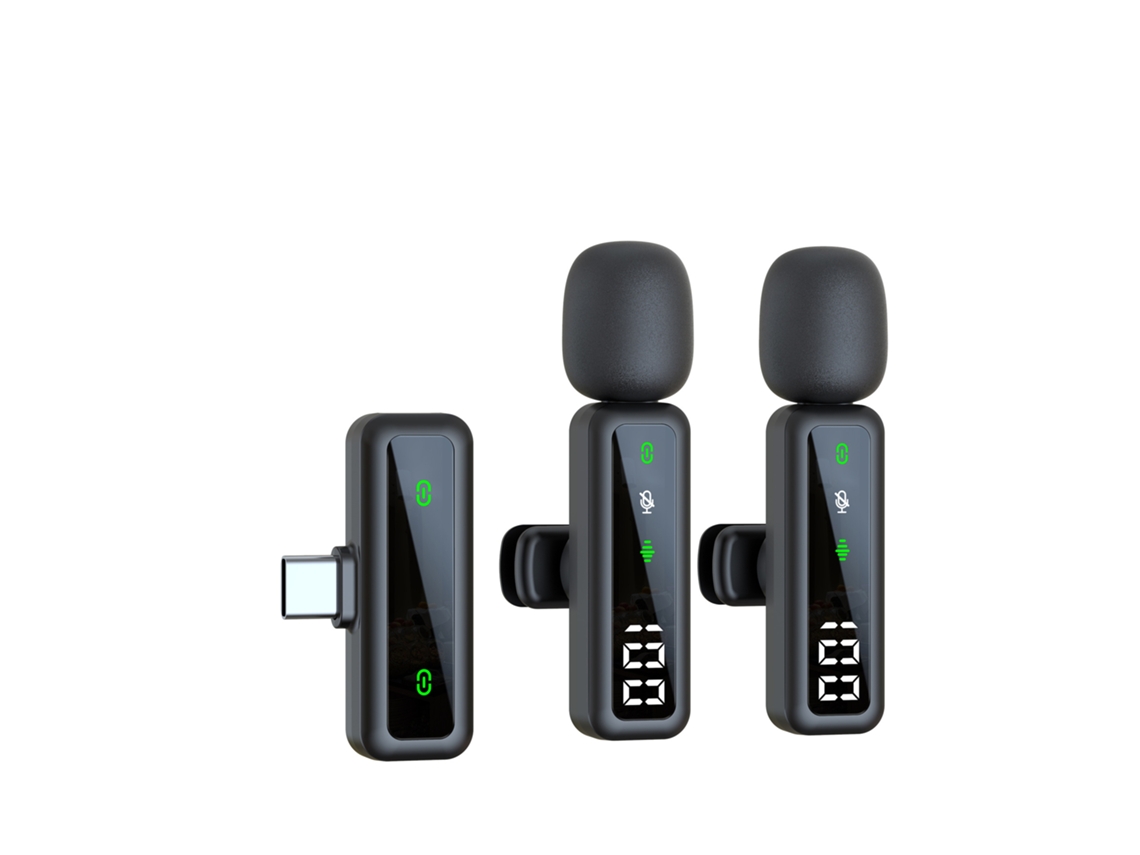 Micrófonos De Solapa Inalámbricos Chrui Micrófono Dual H68 (tipo C)