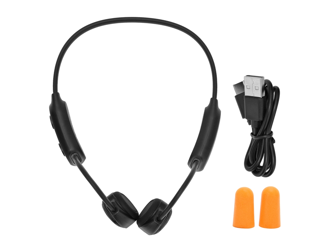 Auriculares Inalámbricos Bluetooth De Conducción Ósea, Resistentes Al Agua Ipx6, Con Micrófono Para Correr, Ciclismo Y Senderismo (negro).