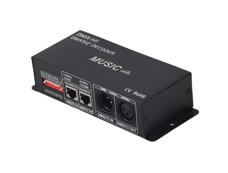 Decodificador RGB de 3 Canales DMX de HURRISE, Controlador Electrónico de Atenuación LED para Bares, Hoteles, Bares Sóbrios, 4A en Cada Dirección