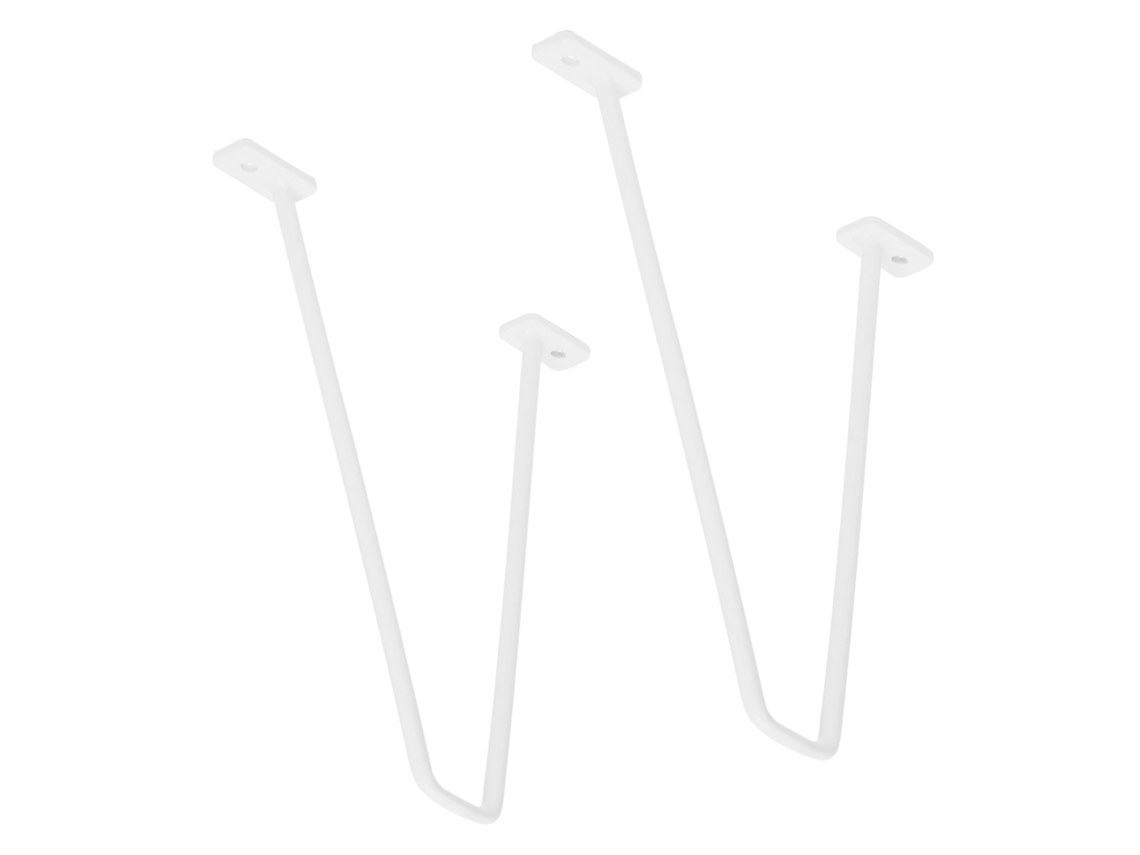 Portaestantes horquilla 2 piezas 22x18x2,3 cm metal blanco ML-DESIGN