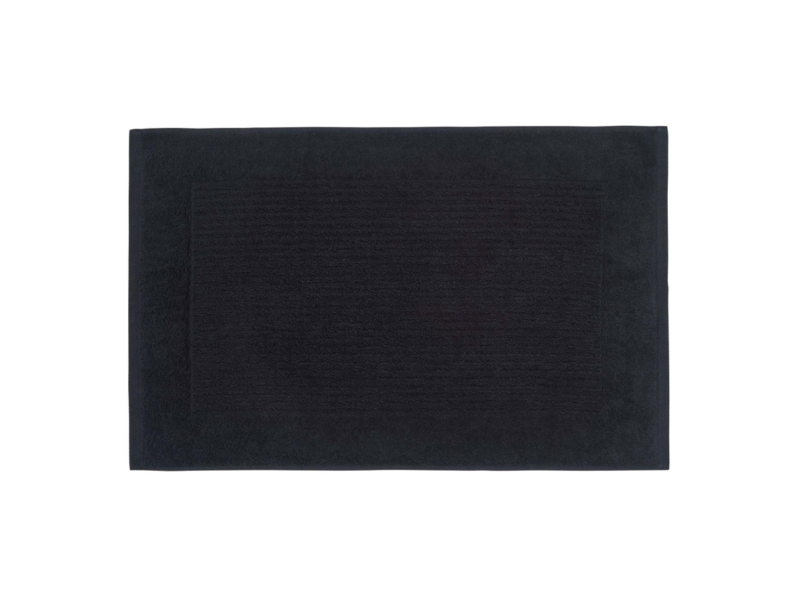 Homescapes Imperial Plain Cotton Black Bath Mat