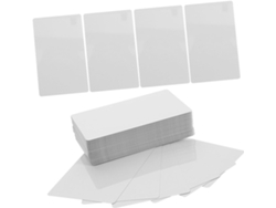 Tarjetas de visita de 21 mm de grosor, paquete de 50 unidades, de aleación de aluminio blanco, 0, esquinas redondeadas.