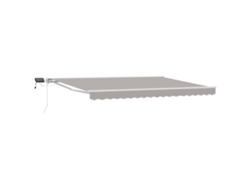 Vidaxl Armazón De Toldo Manual Con Leds Gris Claro Y Blanco. 5 X 3 M