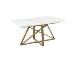 Mesa de comedor BELIANI Maximus de MDF Blanco 90x200x77