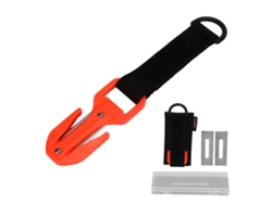 Cortacabos De Buceo De Doble Filo Con Cuchilla 420j2 Para Rescate Y Seguridad - Naranja