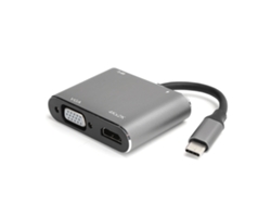 Estación De Acoplamiento Usb-c A Hdmi Vga Usb3.0, Convertidor 4 En 1 Con Carga Rápida De 87 W Y 4k.