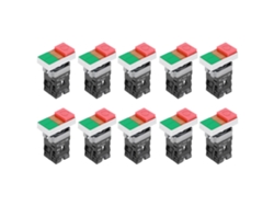 10 Unidades De Interruptores Pulsadores Bem38-xb2-11gr De 24 V Para Equipos De Control De Distribución De Energía Industrial.