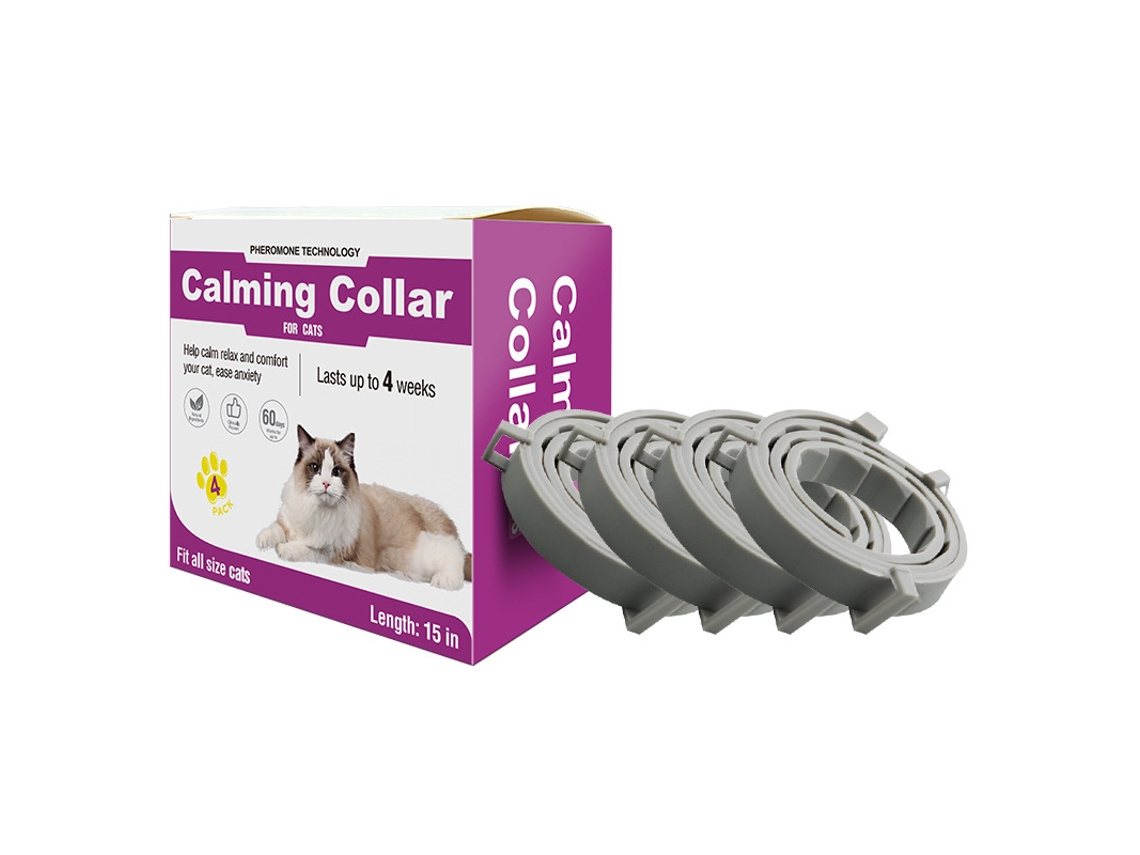 Collar Relajante Para Gatos Grises | 38,1 Cm (15 Pulgadas) | Tecnología De Feromonas, 4 Semanas De Protección